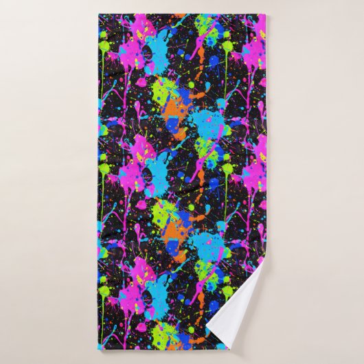 Neon Kleurrijk Patroon Badhanddoek (Badhanddoek)