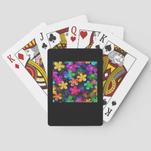 Neon Kleurrijk Patroon - Whimsigoth Cottagecore Bl Pokerkaarten