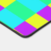 Neon kleurrijke blokken patroon bureaumat (Hoek)