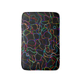 Neon Kleurrijke Gebogen Lijn Patroon -COOL Badmat (Voorkant Verticaal)