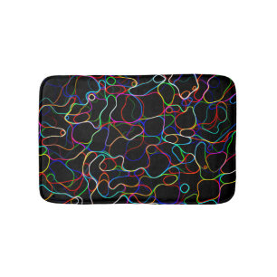 Neon Kleurrijke Gebogen Lijn Patroon -COOL Badmat