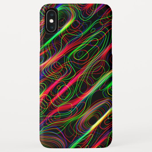 Neon Kleurrijke Gebogen Lijn Patroon -COOL Case-Mate iPhone Case (Achterkant)
