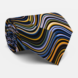 Neon Kleurrijke Gebogen Lijnpatroon -COOL Stropdas