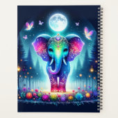 Neon Kleurrijke Holografische Versierde Olifant | Planner (Achterkant)