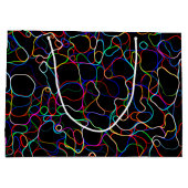 Neon Kleurrijke Lijnen Groot Cadeauzakje (Achterkant)