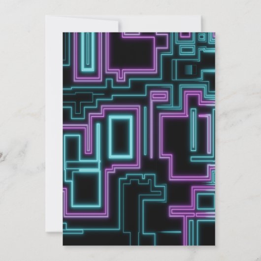 Neon Kleurrijke Retro Arcade Kind Gamer Verjaardag Kaart (Achterkant)