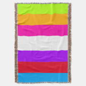 Neon kleurrijke strepen | deken (Voorkant Verticaal)