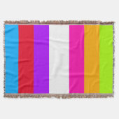 Neon kleurrijke strepen | deken (Voorkant)