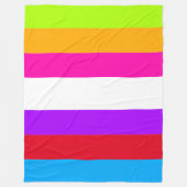 Neon kleurrijke strepen | fleece deken (Voorkant)