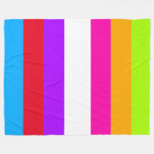 Neon kleurrijke strepen | fleece deken (Voorkant (Horizontaal))