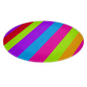 Neon kleurrijke strepen | snijplank (Hoek)