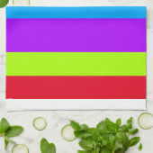 Neon kleurrijke strepen | theedoek (Gevouwen)