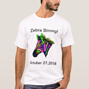 Neon kleurrijke zebra strepen aanpasbaar shirt