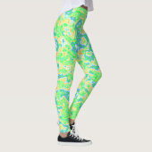 Neon Kleurrijke Zure Reis Groovy Abstracte Marmere Leggings (Rechts)