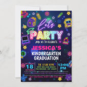 Neon Kleuterschool/PreK/Preschool Afstuderen Kaart (Voorkant)