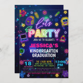 Neon Kleuterschool/PreK/Preschool Afstuderen Kaart (Voorkant / Achterkant)