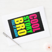 Neon Koel Verhaal Bro Rechthoekige Sticker (Envelop)