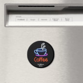 Neon koffie teken magneet (Insitu (Vaatwasser))