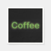 Neon koffie tekst servet (Voorkant)