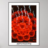 neon koffiebeker waanzin poster (Voorkant)