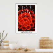 neon koffiebeker waanzin poster (Keuken)