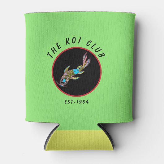 Neon Koi Green Persoonlijke geïsoleerde Koelbox Blikjeskoeler (Voorkant)