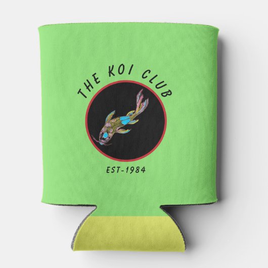 Neon Koi Green Persoonlijke geïsoleerde Koelbox Blikjeskoeler (Achterkant)