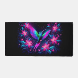 Neon kolibrie, in het oog springende neondieren bureaumat
