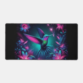 Neon kolibrie, in het oog springende neondieren bureaumat