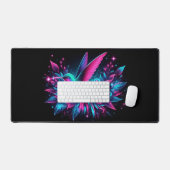 Neon kolibrie, in het oog springende neondieren bureaumat (Keyboard & Muis)