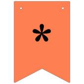 Neon Koraal Effen Kleur | Op Maat Vlaggetjes (Eerste vlag)