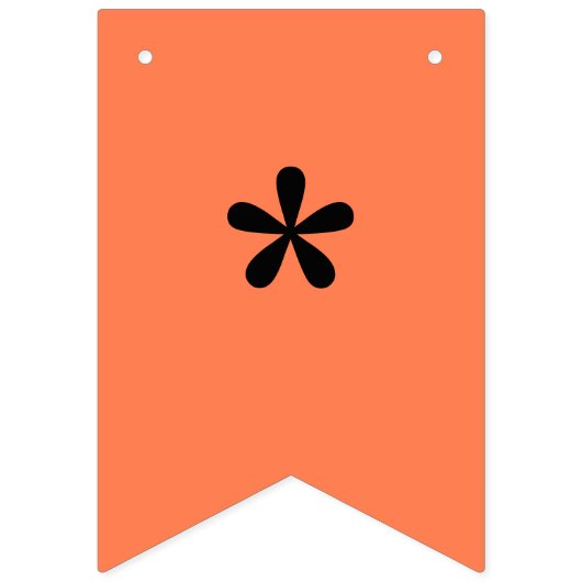 Neon Koraal Effen Kleur | Op Maat Vlaggetjes (Eerste vlag)