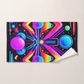 neon kosmische caleidoscoop bad handdoek (Handdoek)