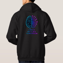 Neon Kosmische Hersenen Denk Groot Hoodie