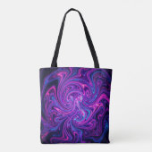 Neon Kosmische Wervelende Kunst Tote Bag (Achterkant)