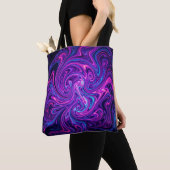 Neon Kosmische Wervelende Kunst Tote Bag (Dichtbij)