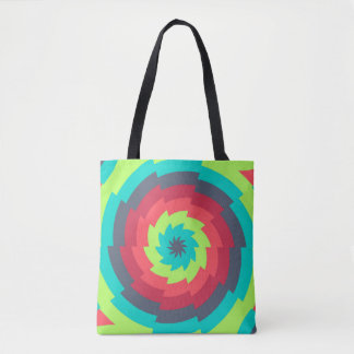 neon kosmische werveling tote bag