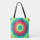 neon kosmische werveling tote bag (Achterkant)