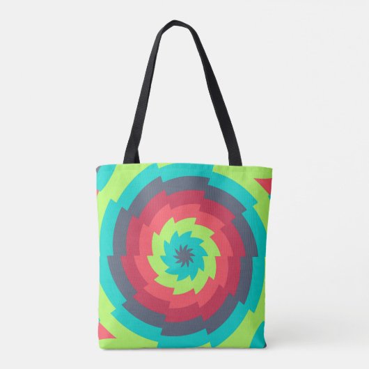 neon kosmische werveling tote bag (Achterkant)