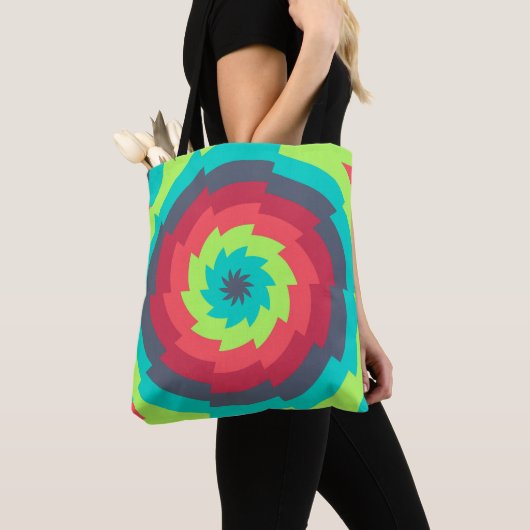 neon kosmische werveling tote bag (Dichtbij)