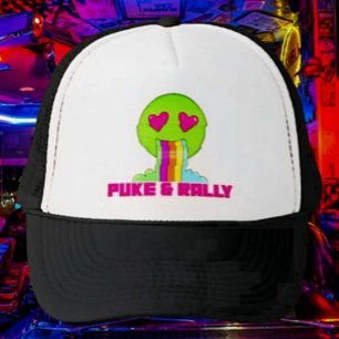 Neon Kots & Rally Trucker Hoed   Feest Comeback Pet