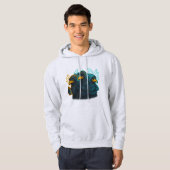 Neon Kraai Graffiti Crew Kunst Hoodie (Voorkant volledig)