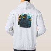 Neon Kraai Graffiti Crew Kunst Hoodie (Achterkant)