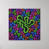 Neon Krabbels Canvas Afdruk (Voorkant)
