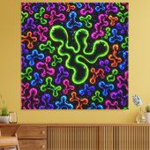 Neon Krabbels Canvas Afdruk (Insitu (Woonkamer))