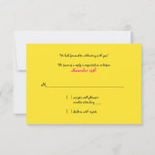 Neon Krijtbord Krabbel Huwelijksreactiekaart RSVP Kaartje (Achterkant)