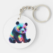 Neon Kristal Panda Sleutelhanger (Achterkant)