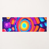 Neon Kubus Vortex Kunst Yogamat (Achterkant (horizontaal))