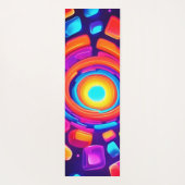 Neon Kubus Vortex Kunst Yogamat (Achterkant)