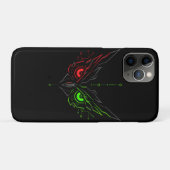Neon Kwaadaardige Uil Tech Stam Cybernetische Kuns Case-Mate iPhone Case (Achterkant (horizontaal))